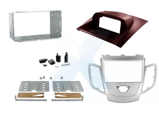 KIT PER SISTEMA DOPPIO DIN FORD FIESTA'08 SILVER + CUPOL. BORDEAUX