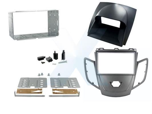 KIT PER SISTEMA DOPPIO DIN FORD FIESTA'08 TITANIO + CUPOL. GRIGIO