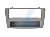 MASCHERINA AUTORADIO ISO HONDA CIVIC '03 - SILVER - CLIMA MANUALE