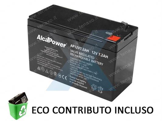 Batteria al piombo ricaricabile ermetica 12V 7.2Ah