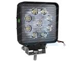 LAMPADA A LED DA LAVORO - QUADRATA - 9-30V, 27W, 1.800Lm x 9 LED