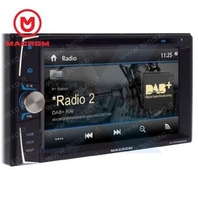 MACROM - MONITOR 2 DIN 6,2' RADIO RDS DAB+ 45x4 - CD/MP3/DVD/DVX USB