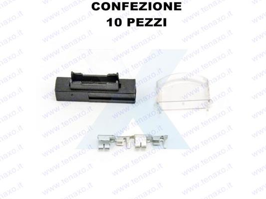 PORTAFUSIBILE VOLANTE CON COPERCHIO E 2 FASTON - CONF. 10 PEZZI