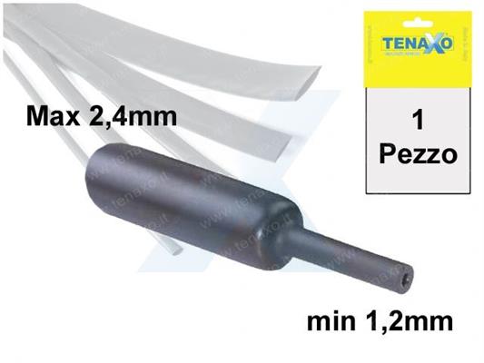 GUAINA TERMORESTRINGENTE Ø Max 2,4 - min. 1,2mm - NERA - 1mt