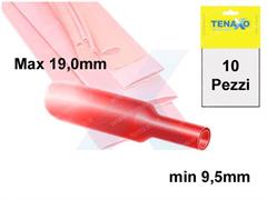 GUAINA TERMORESTRINGENTE Ø Max 19,0 - min. 9,5mm - ROSSA - 10pz 1mt