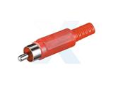 CONNETTORE RCA MASCHIO PLAS - ROSSO