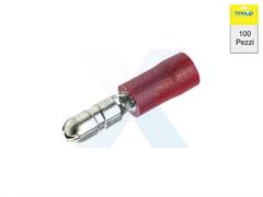 TERMINALE BULLET MASCHIO PASSO 4 - PREISOLATO ROSSO - CF 100pz