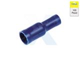 TERMINALE BULLET FEMMINA PASSO 4,85 - PREISOLATO BLU - CF 100pz