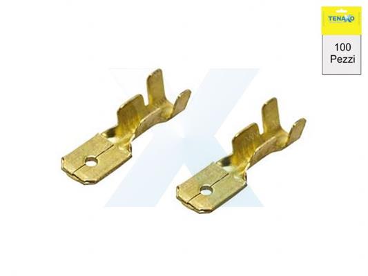 FASTON CAPICORDA MASCHIO 6,3mm - PER CAVO 1,0>2,5mm - CF 100pz