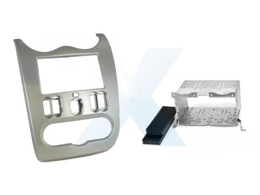 KIT PER SISTEMA DOPPIO DIN DACIA LOGAN - SILVER