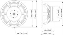 LaVoce - 8-15 woofer 4VC Al basket FeMagnet.