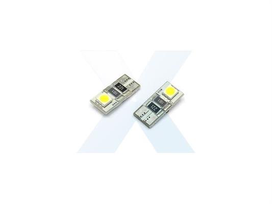 COPPIA DI LAMPADE LED - SMD T10 W5W NO ERROR CHECK - 2 LED