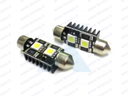 COPPIA DI LAMPADE LED - T11 CAN BUS 12V 36mm con dissipatore