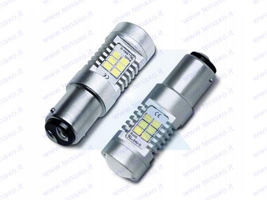 COPPIA LAMPADE P21W S25 DOPPIO FILAMENTO 12-24V BIANCA HIGH POWER