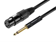 CAVO MICROFONICO PROFESSIONALE CONNETT.JACK 6,3mm MONO E XLR FEMMINA