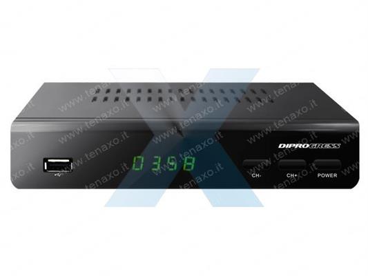 DECODER T2 HEVC H265-12V - RCU 2IN1 CON TELECOMANDO UNIV.TV+DECODER