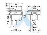 INTERRUTTORI A BILANCIERE CIRCOLARI DA 2,8mm 6,5A - 5pz