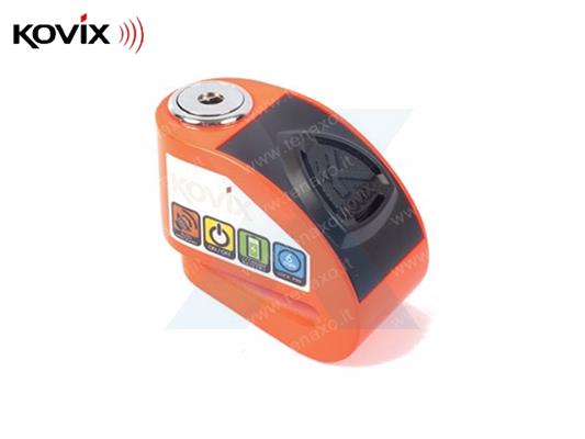 KOVIX-BLOCCADISCO SONORO 110DB - PERNO 6mm - FLUO ARANCIONE