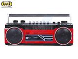 RADIO REGISTRATORE PORTATILE USB SD WIRELESS CASSETTA - ROSSO