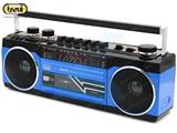 RADIO REGISTRATORE PORTATILE USB SD WIRELESS CASSETTA - BLU