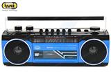 RADIO REGISTRATORE PORTATILE USB SD WIRELESS CASSETTA - BLU